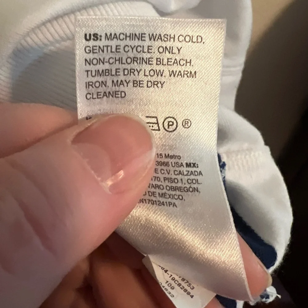 Chico's Blue Striped Crew Neck Sweater Size 1 - Picture 7 of 9